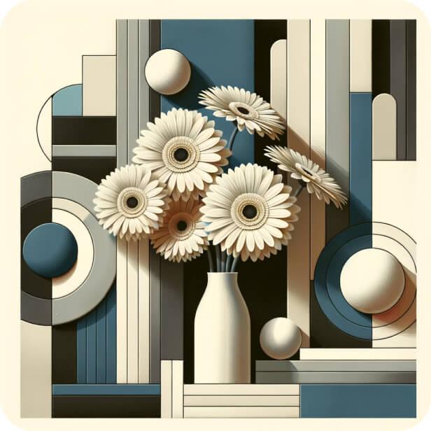 Daisies flower drawing with AI image generator