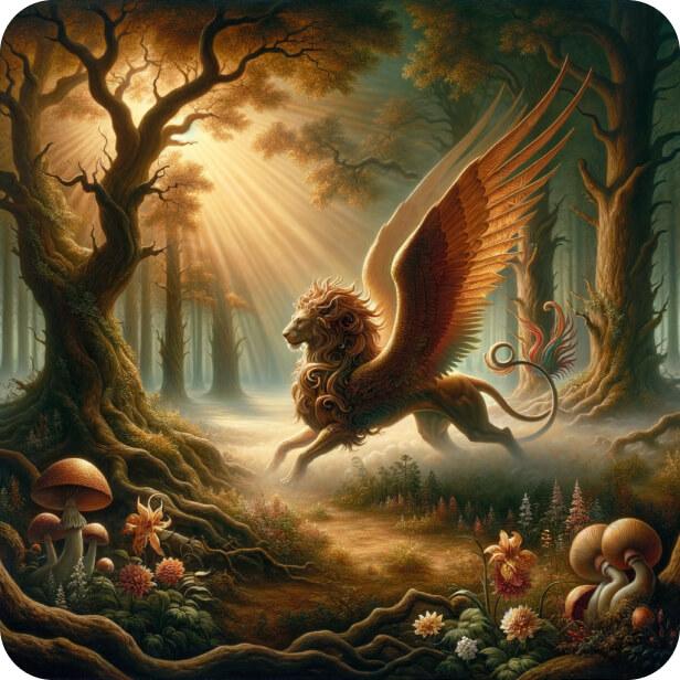Divine beast by AI image generator