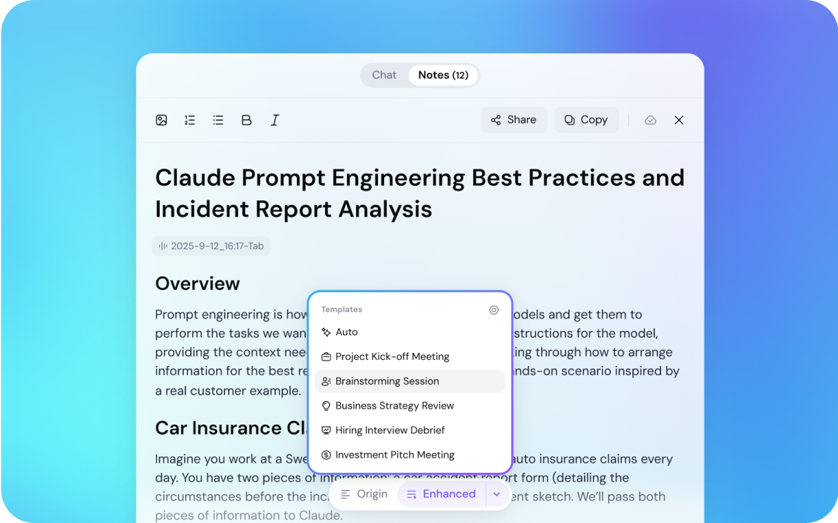 Smart AI Meeting Notes